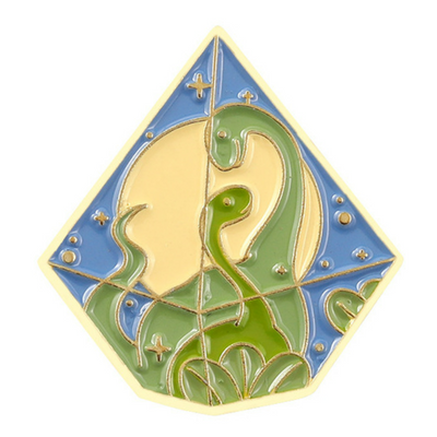 Brachiosaurus Terrarium Enamel Pin