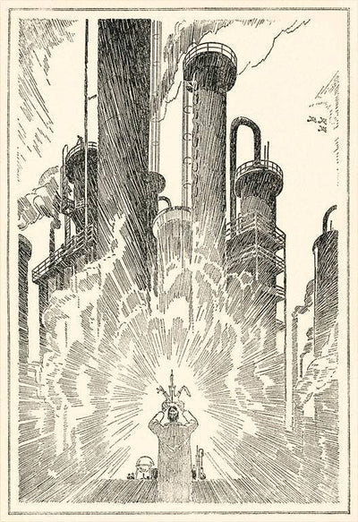 Science and Industry - Vintage Image Note Card