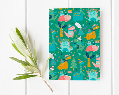 dinosaur holiday greeting card