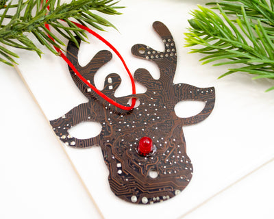 Rudolph Circuit Board Ornament