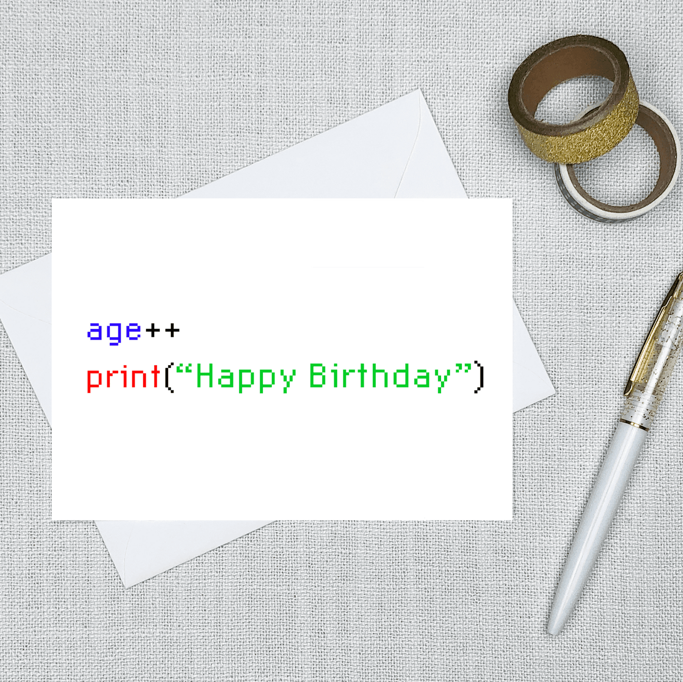 Query Happy Birthday  - Blank Greeting Card