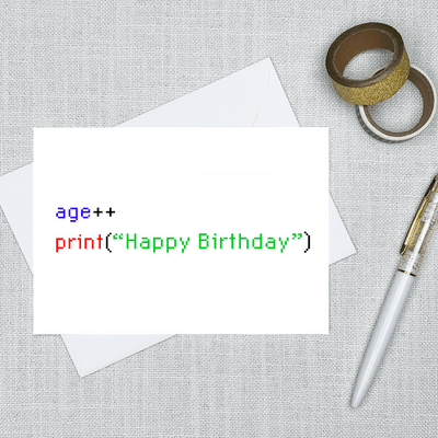 Query Happy Birthday - Greeting Card
