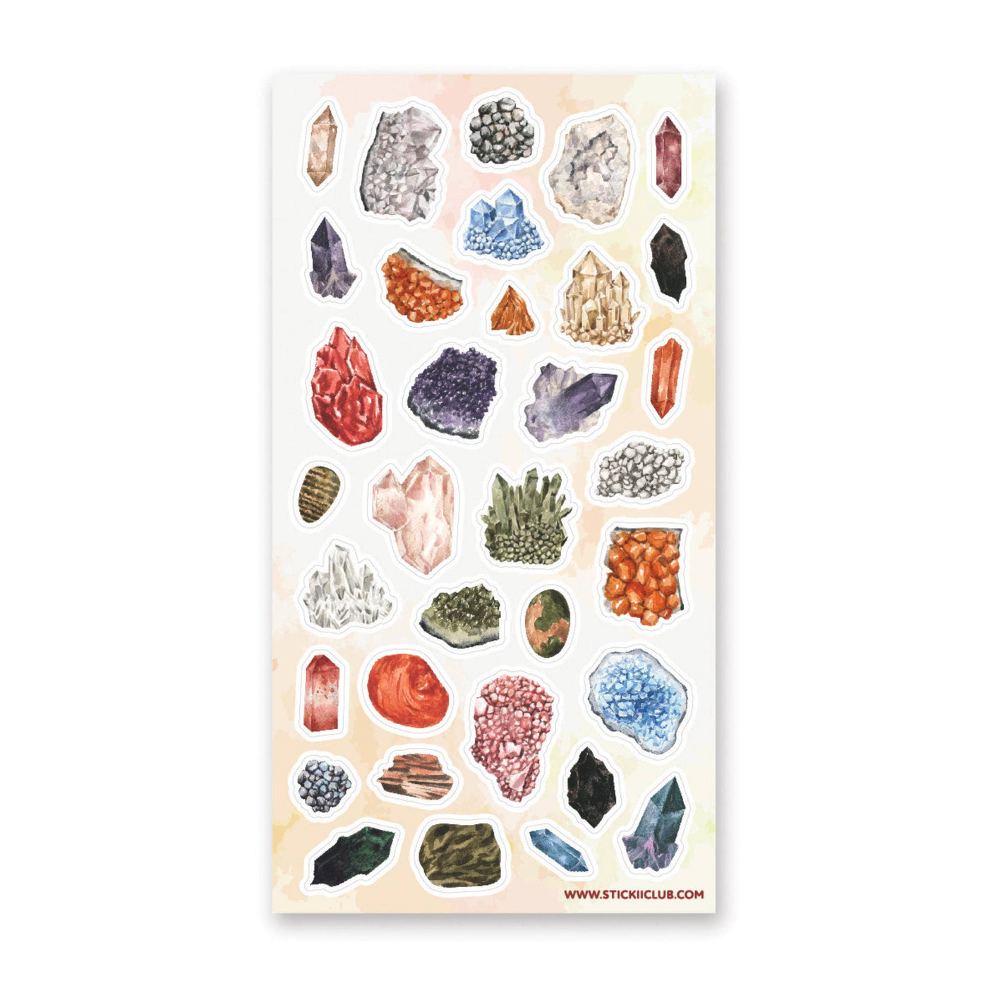 Colorful Crystals - Sticker Sheet