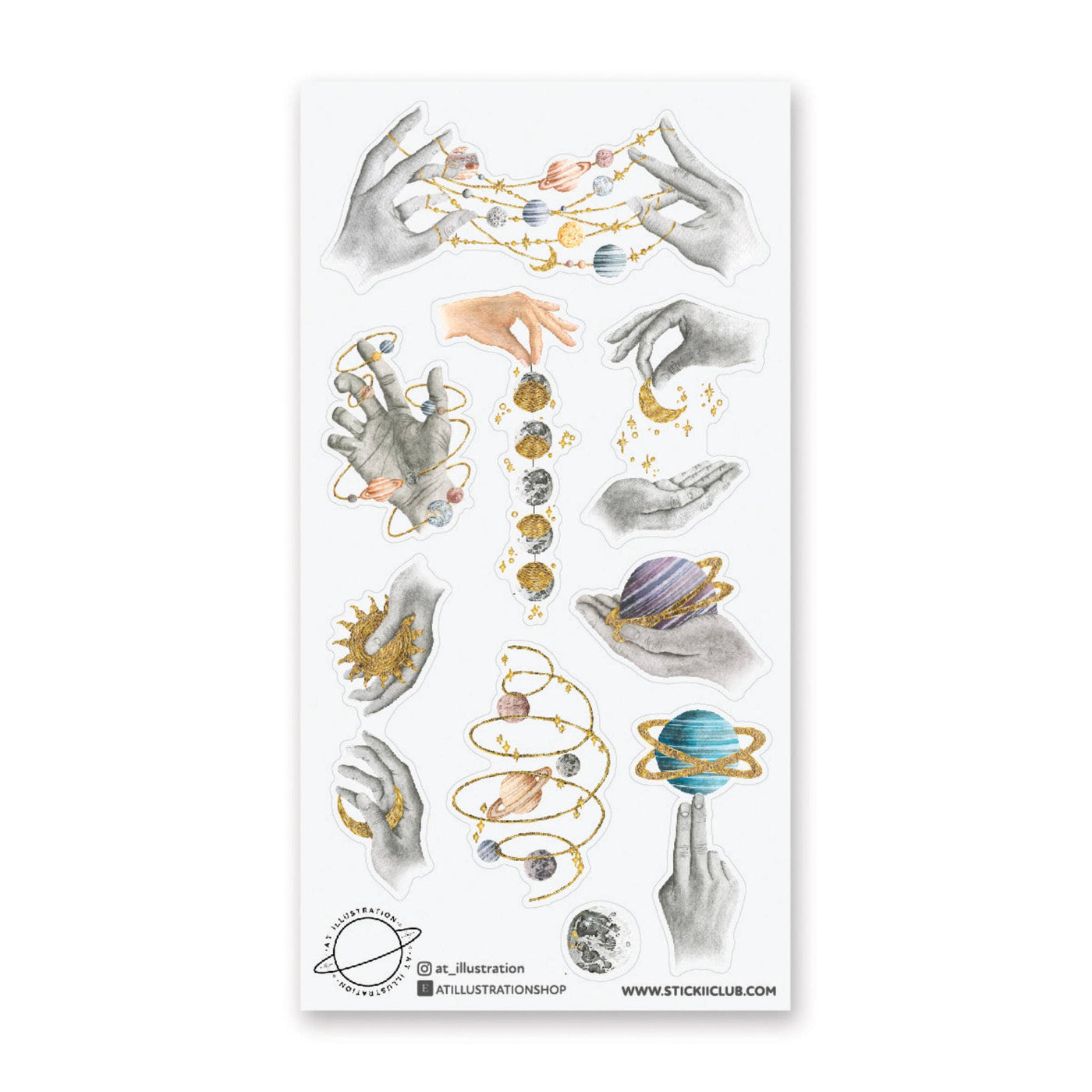 Planetary Hands - Sticker Sheet