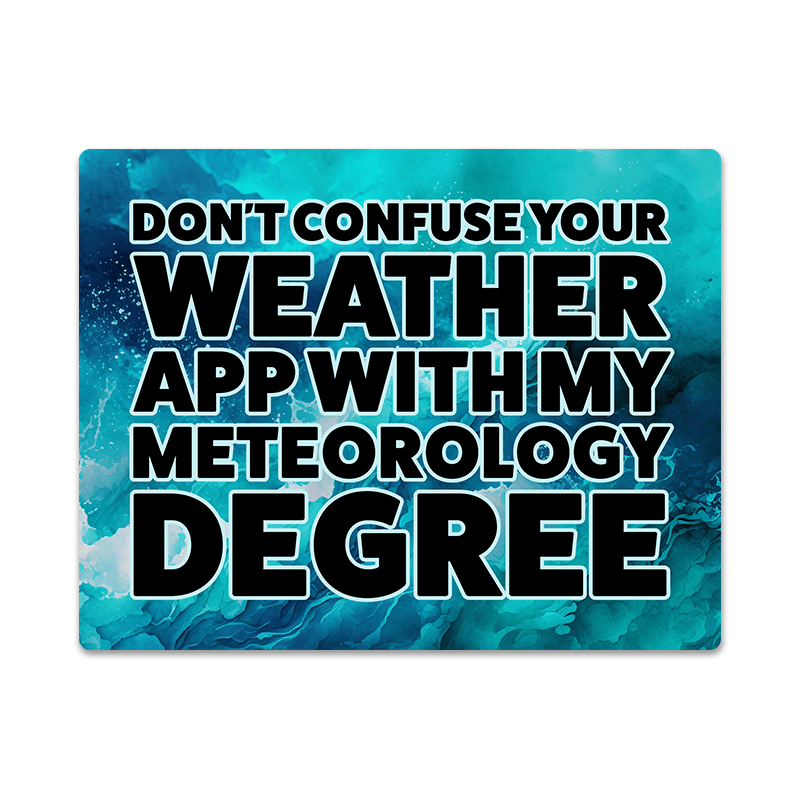 Image of a vinyl sticker that is 3 inch on its longest side with a Meteorology theme