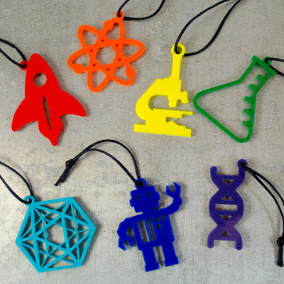 Science - Set of 7 Ornaments