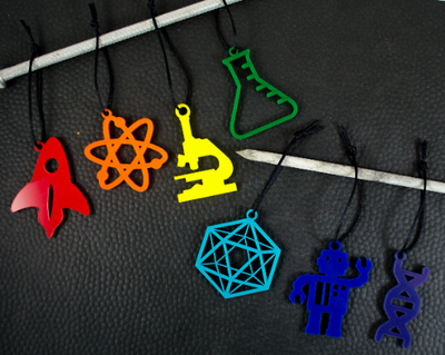 Science - Set of 7 Ornaments