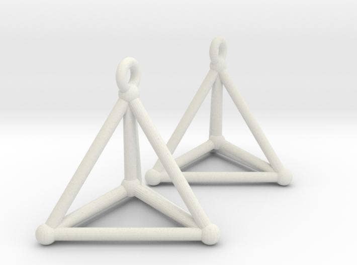 White Hypersimplex Earrings