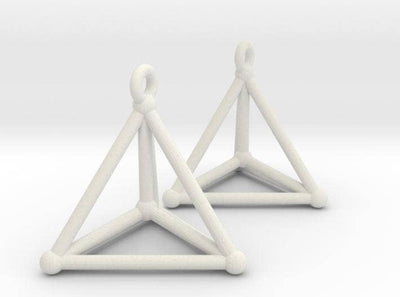 White Hypersimplex Earrings