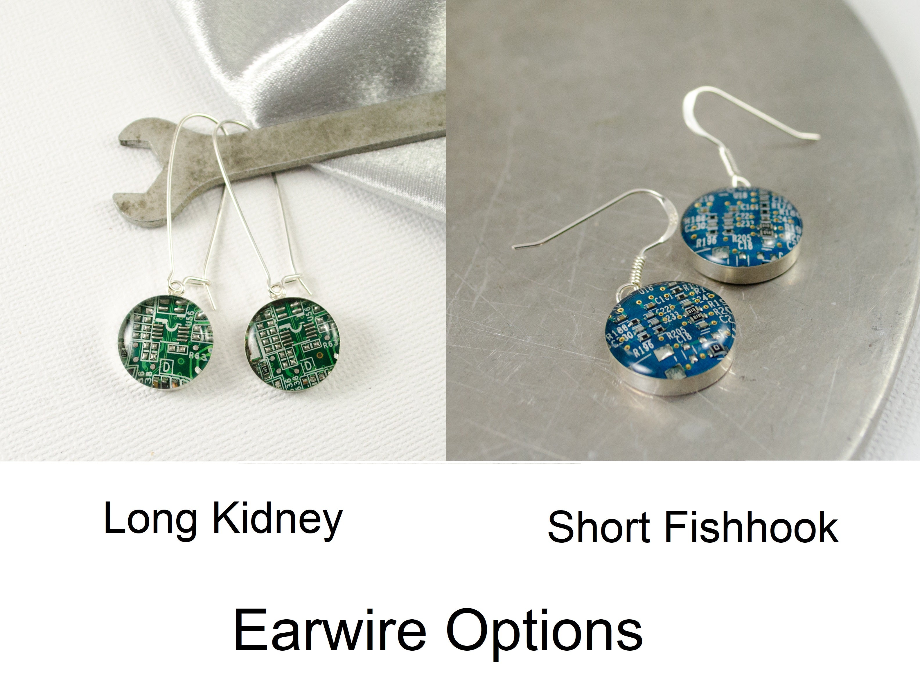 Short Kidney Wire Earrings