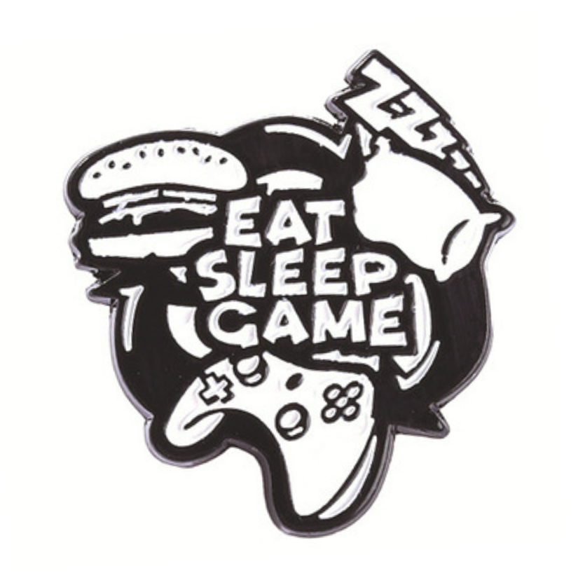 Eat Sleep Game Enamel Pin