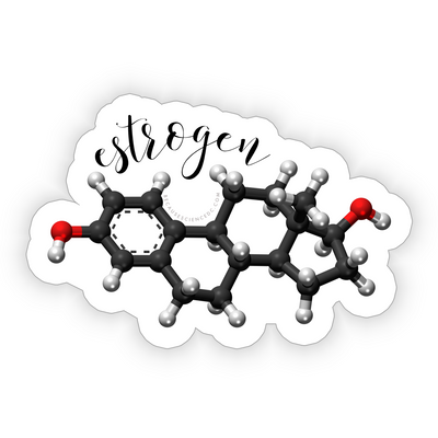 Estrogen Molecule - Vinyl Sticker
