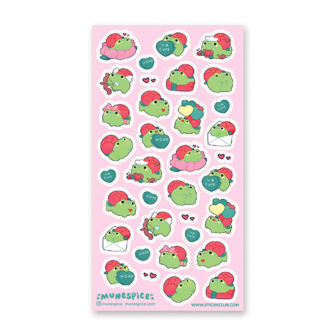 Frog in Love - Sticker Sheet