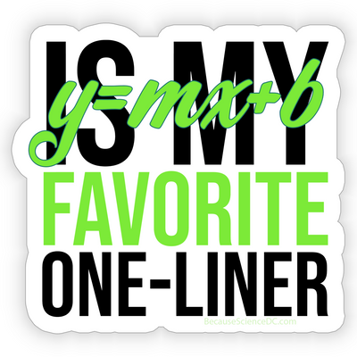 y=mx+b - Vinyl Sticker