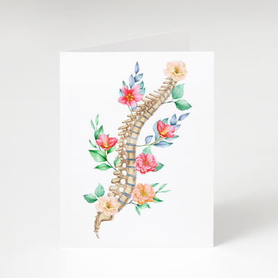 Floral Spine - Anatomy Greeting Card