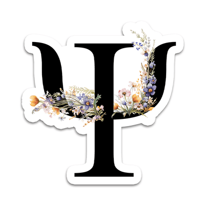 Image of a vinyl sticker that is 3 inch on its longest side with a psychology theme