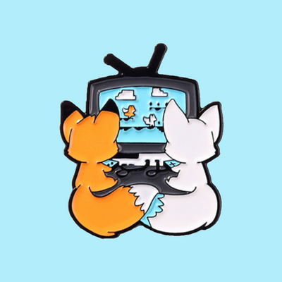 Gaming Foxes Enamel Pin
