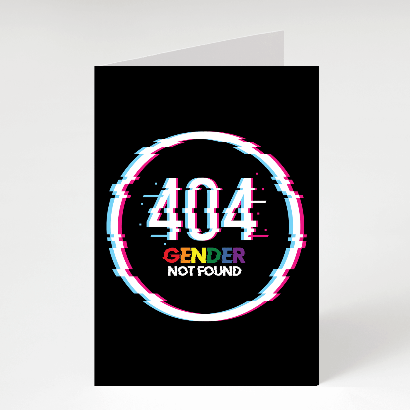 404 Gender Not Found - Pride Greeting Card