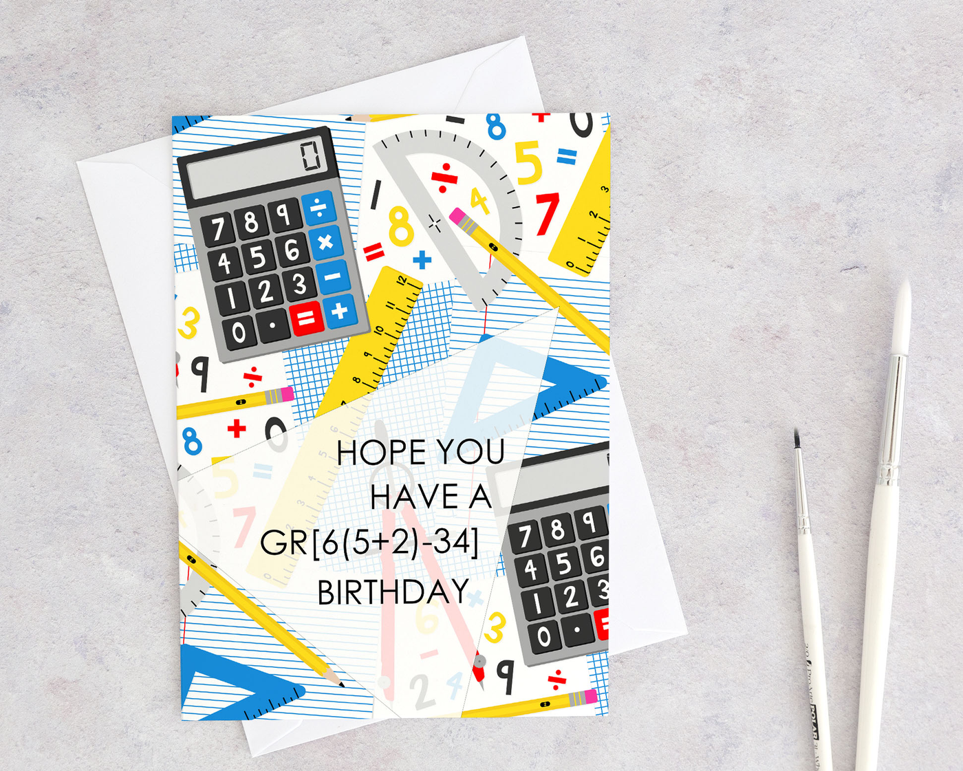 have a gr8 great birthday math card