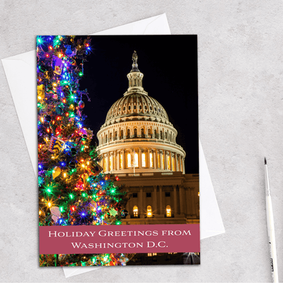 Image of a postcard with a scenic view of Washington, D.C. District of Columbia