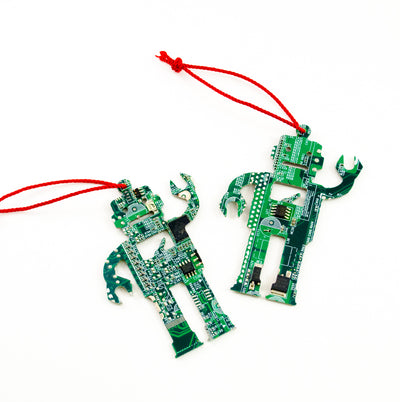 Circuit Board Robot Ornament Cutout