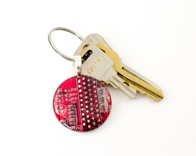 Circuit Board Keychain CHOOSE COLOR, Computer Key Fob, Geek Gift, Wearable Technology Gift, Electrical Engineer Gift, Computer Science