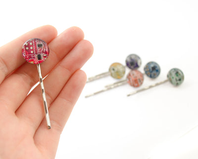 Circuit Board Bobby Pins - Geeky Hair Pin - Nerdy Hair Clip - Gift for Her Under 25