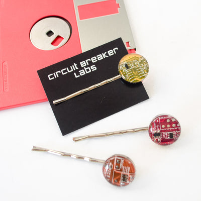 Circuit Board Bobby Pins - Geeky Hair Pin - Nerdy Hair Clip - Gift for Her Under 25