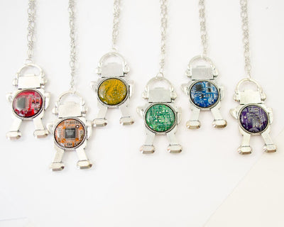 Circuit Board Robot Necklace