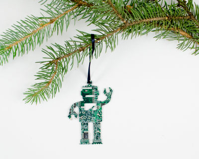 Circuit Board Robot Ornament Cutout