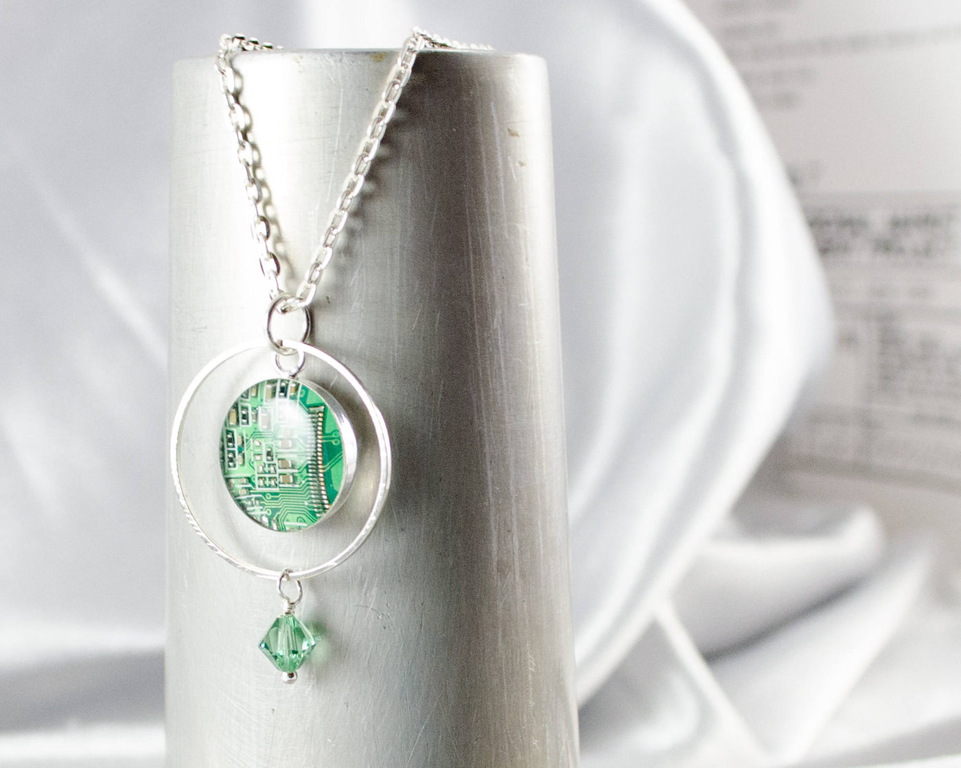 Circuit Board Orb Necklace