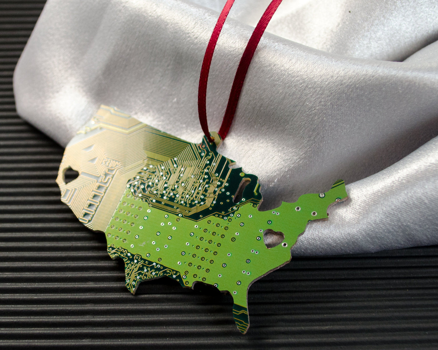 green america circuit board ornament