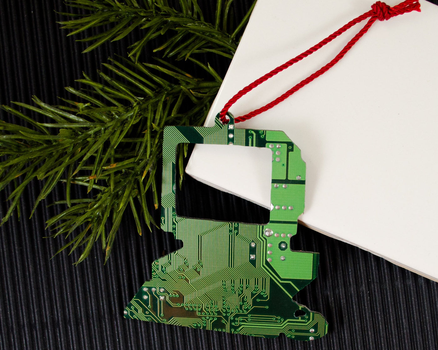 industrial chic circuit board ornament