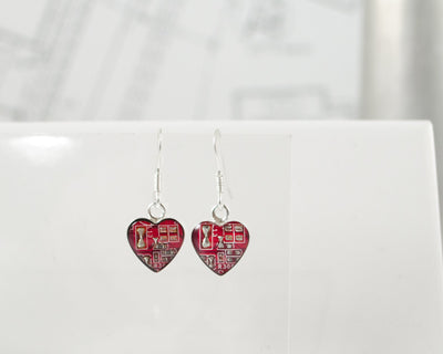 handmade heart earrings