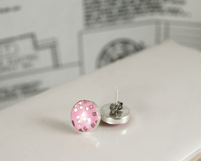 handmade pink earrings