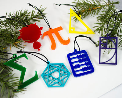 Math - Set of 7 Ornaments
