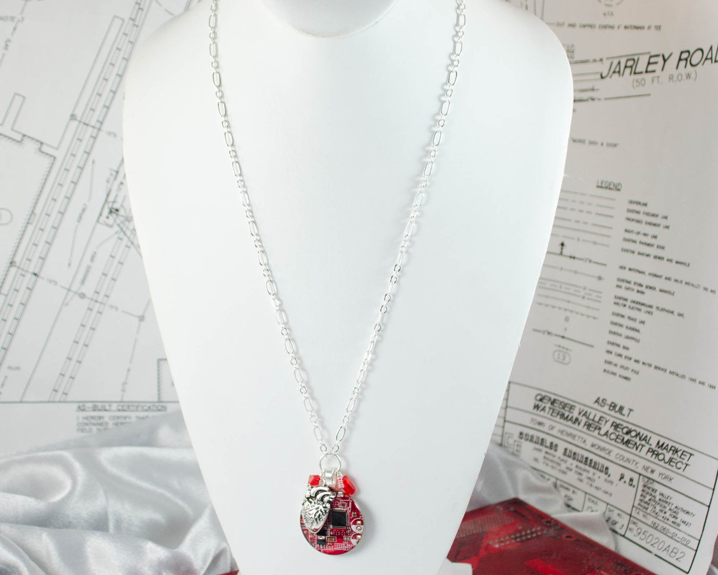 Large Heart Cluster Necklace