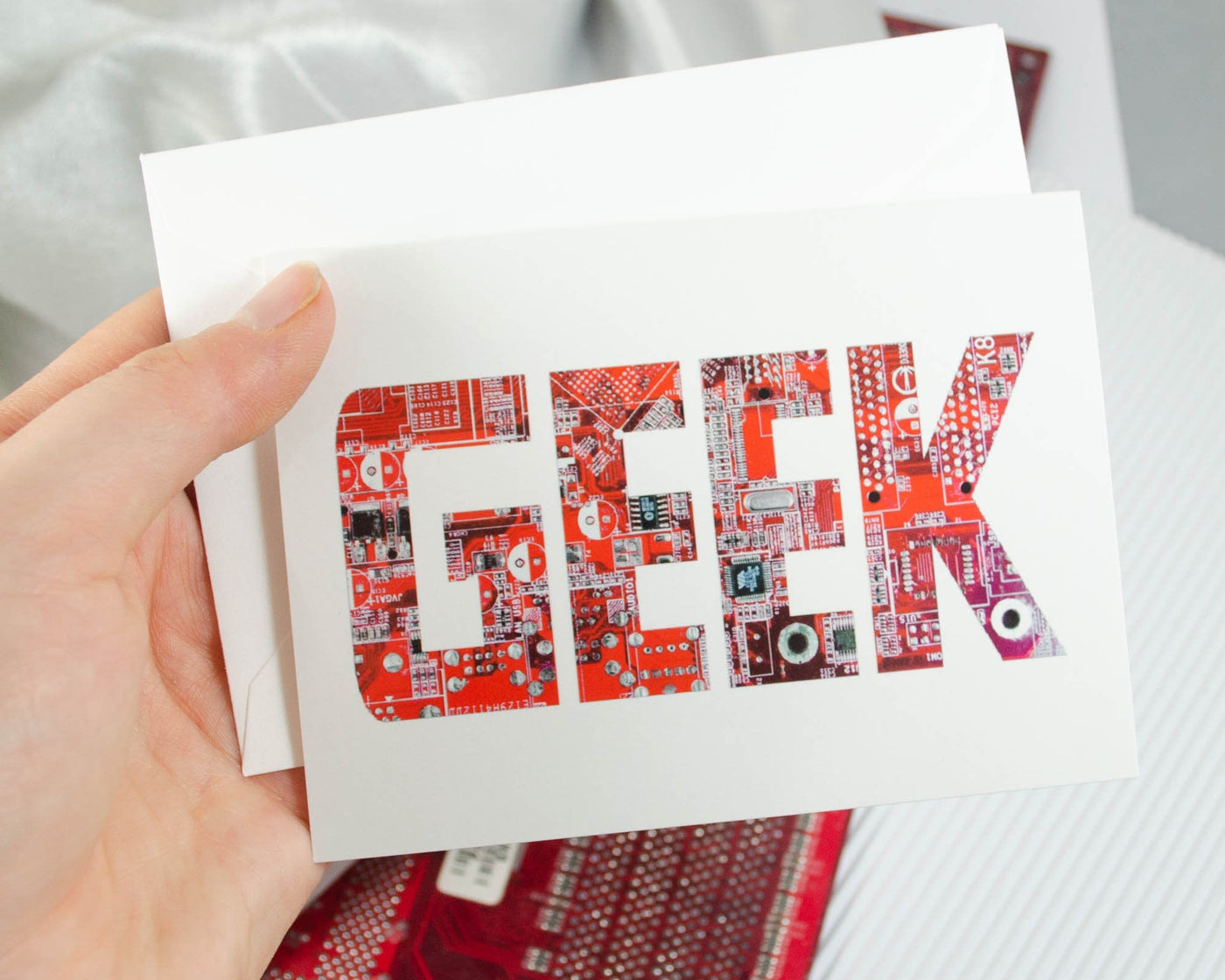GEEK Circuit Board Greeting Card