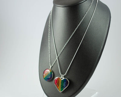 Computer Circuit Board Necklace Rainbow, Pride Jewelry, LGBT Necklaces, Pride Month Gift for Friend or Ally, Rainbow Flag Necklace
