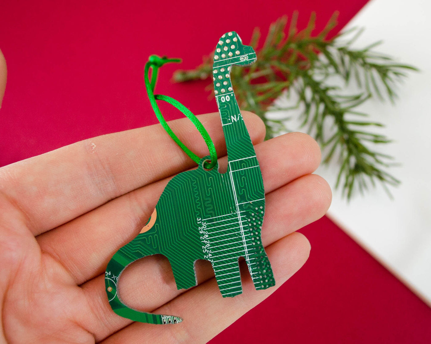 Dinosaur Circuit Board Ornaments, Dino Gift Set, T-Rex, Tyrannosaurus Rex Ornament, Dinosaur Christmas Ornaments, Brontosaurus, Triceratops