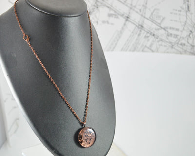 Copper Circuit Board Necklace, Recycled Computer Circuit Board Jewelry