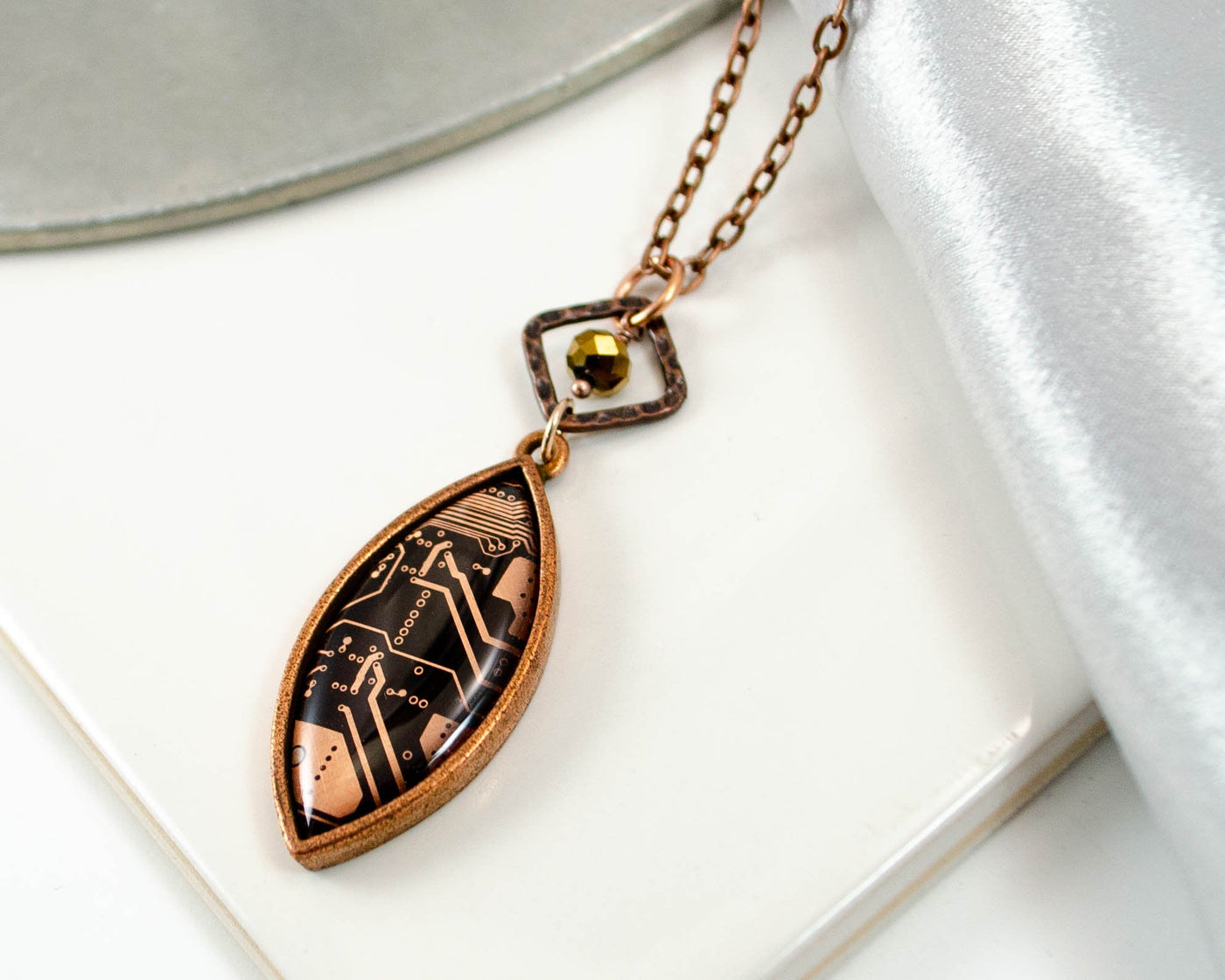 Copper Marquise Necklace