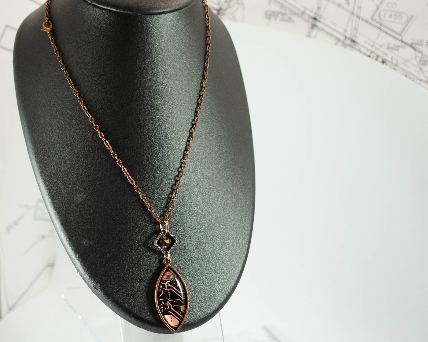 Copper Marquise Necklace