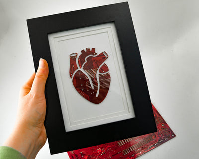Framed Anatomical Heart - 5x7