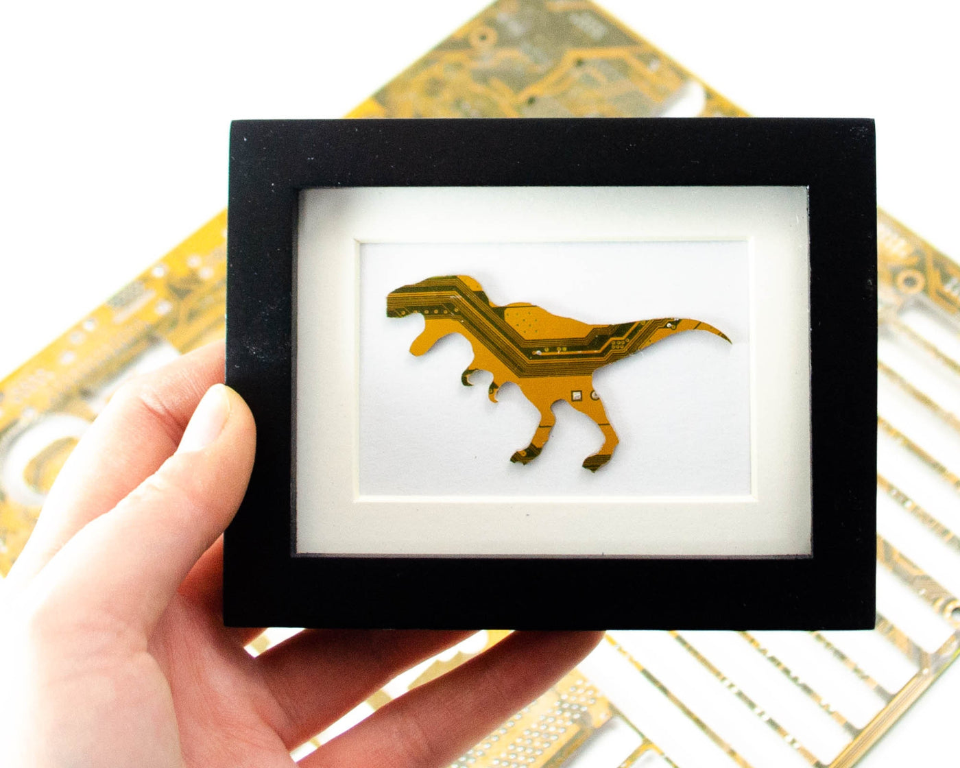 Mini T-Rex Framed Art - Dinosaur Desk Art