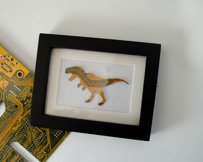 Mini T-Rex Framed Art - Dinosaur Desk Art