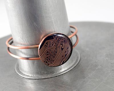 Recycled Circuit Board Bracelet, Copper Cuff, We Do Geek, Information Technology, Electrical Engineer, Geeky Bracelet, Circuit Board Jewelry