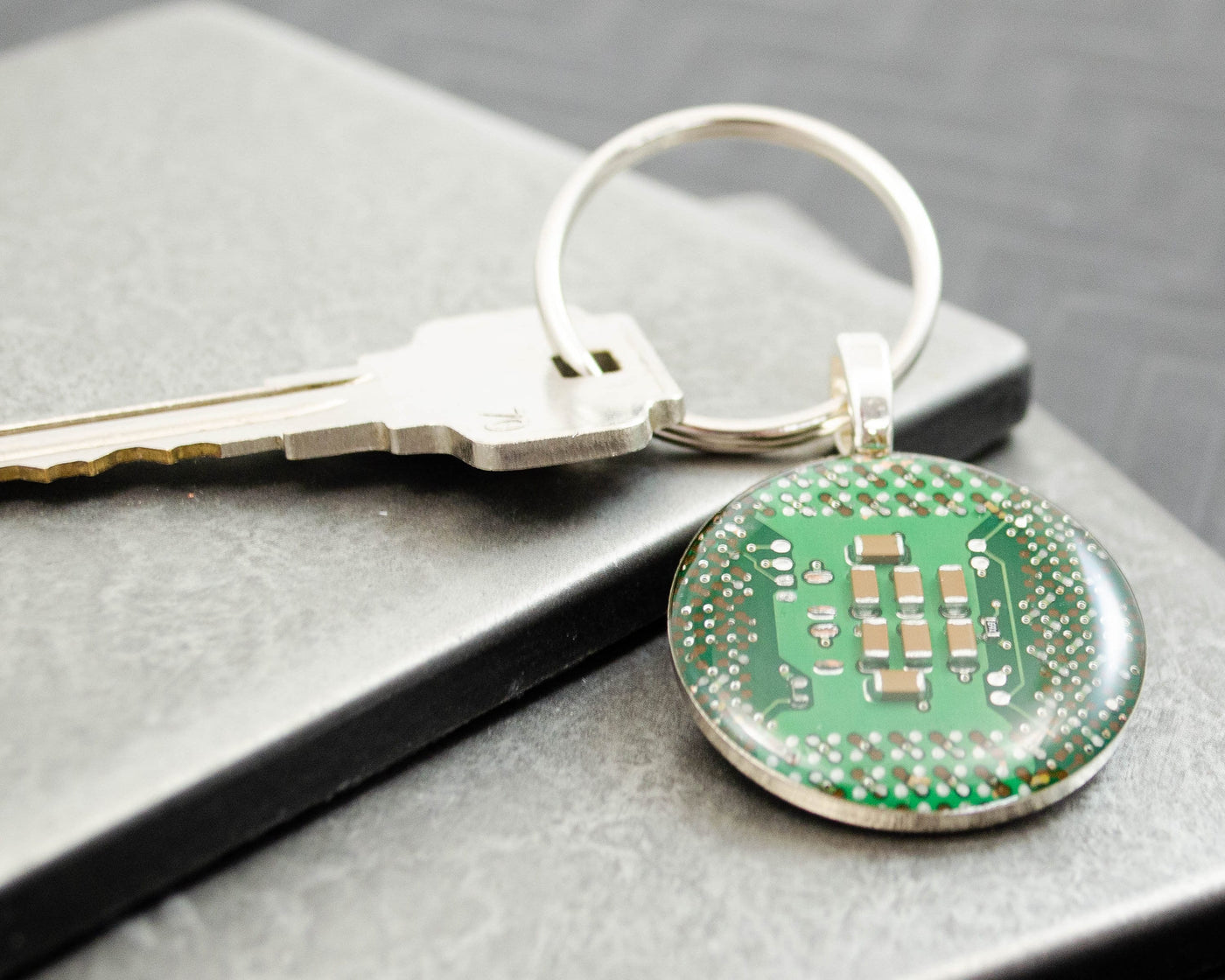 Green Circuit Board Keychain, Wearable Technology, Computer Engineer Gift, Industrial Chic, Computer Science Gift, Techie Gift, Geek Gift