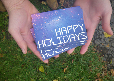 Happy Holidays Geeky Greeting Card - Blank Inside