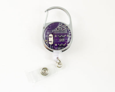 Circuit Board Retractable Badge Holder Purple, Computer Engineer New Job Gift, Robotics Engineer Gift, Software Engineer ID Holder